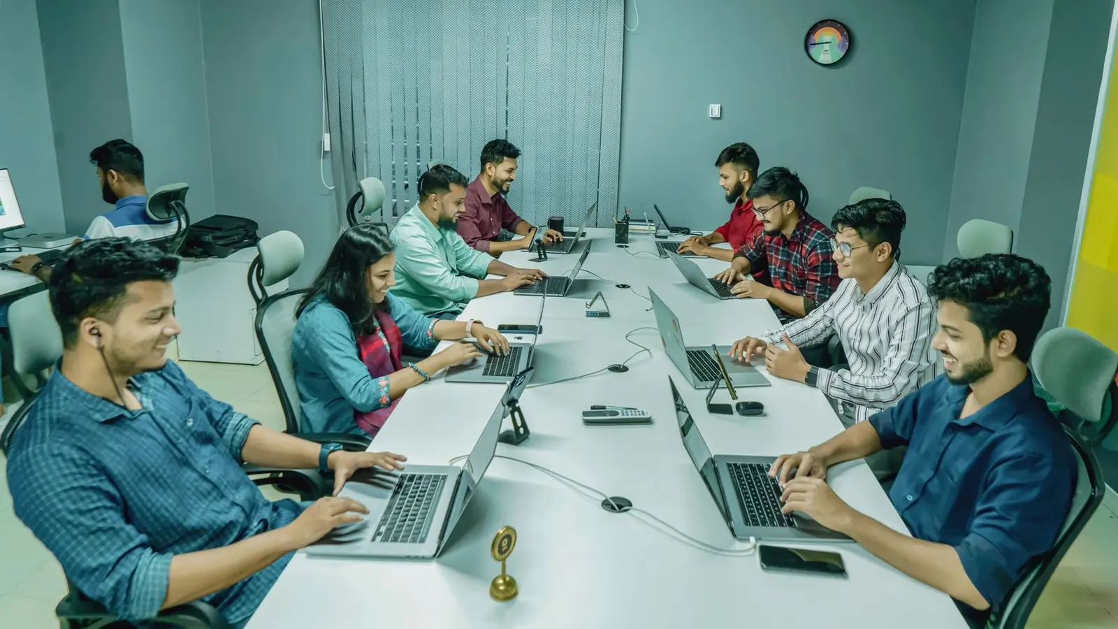 An operations team at work